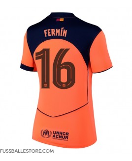 Günstige Barcelona Fermin Lopez #16 3rd trikot Damen 2025-26 Kurzarm